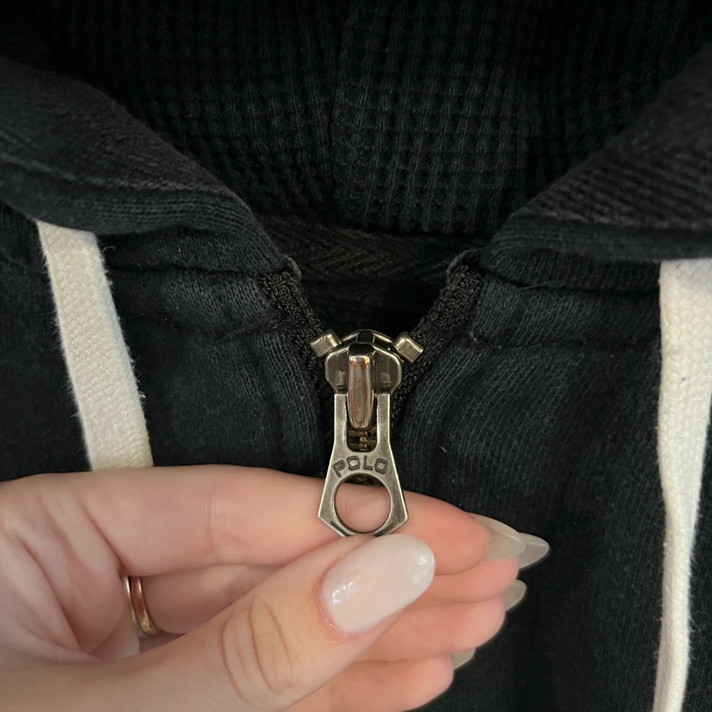 Polo Ralph Lauren Black Zip-Up Jacket Hoodie XL - Picture 8 of 10